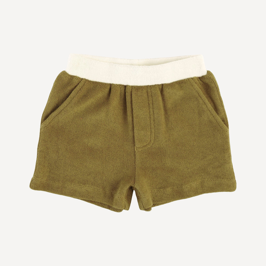 topstitch tank + relaxed short set | fennel | organic cotton terry
