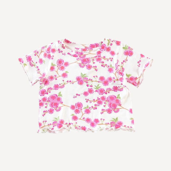 short sleeve jade set | pink cherry blossom | bamboo