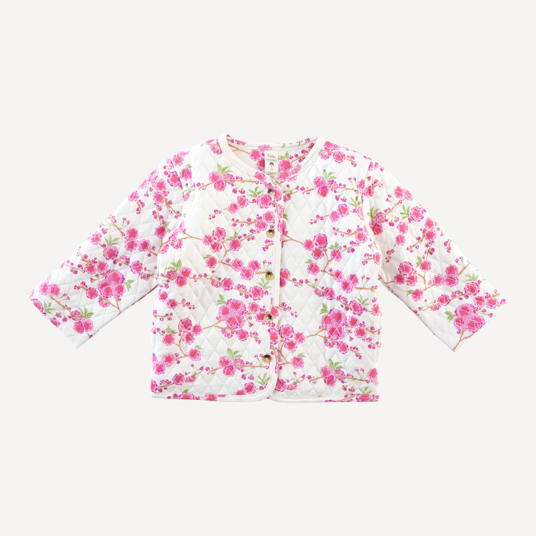 quilted jacket | pink cherry blossom | bamboo