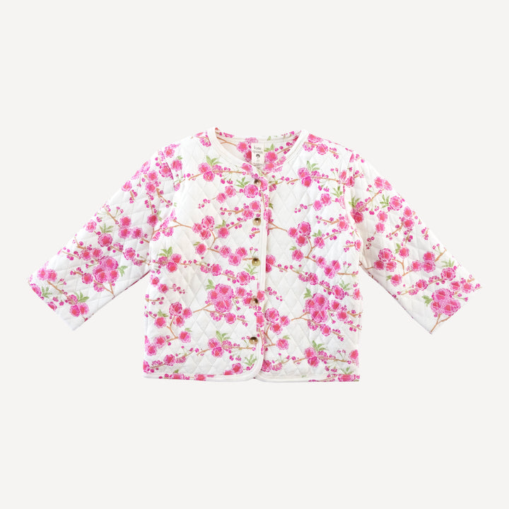 quilted jacket | pink cherry blossom | bamboo