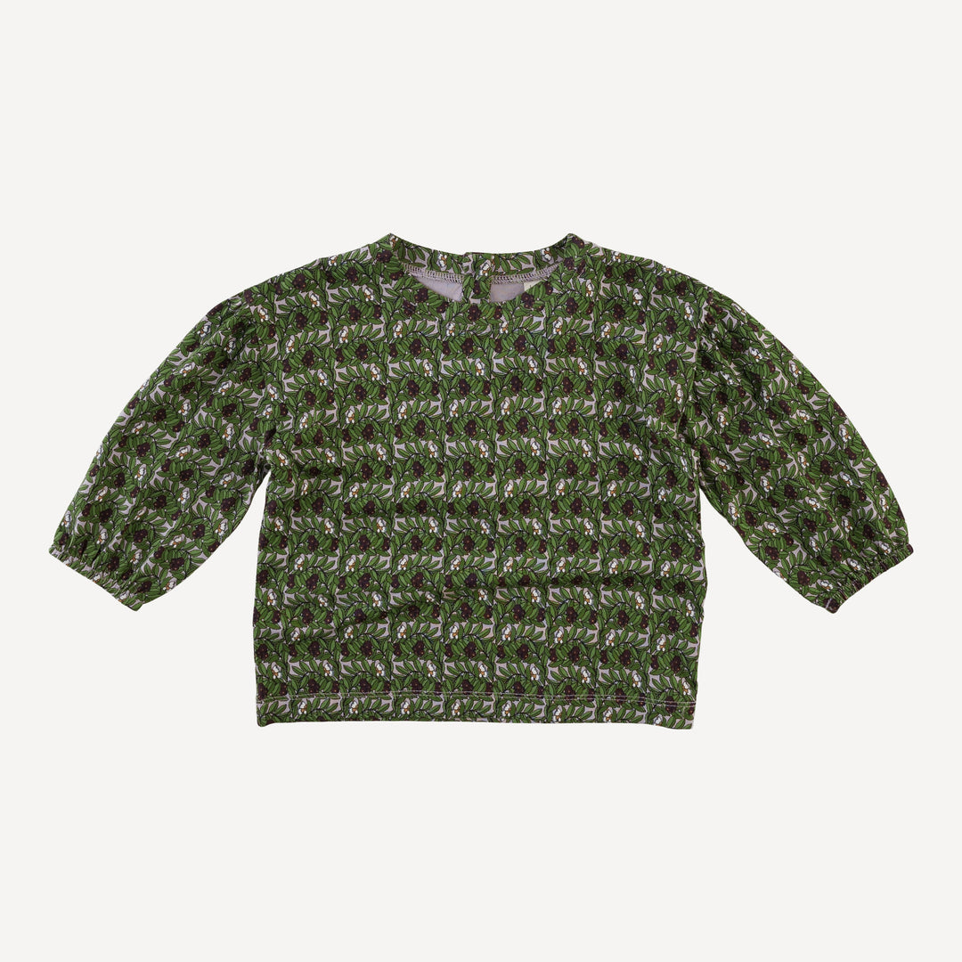 long sleeve balloon tee | huckleberry foliage | bamboo
