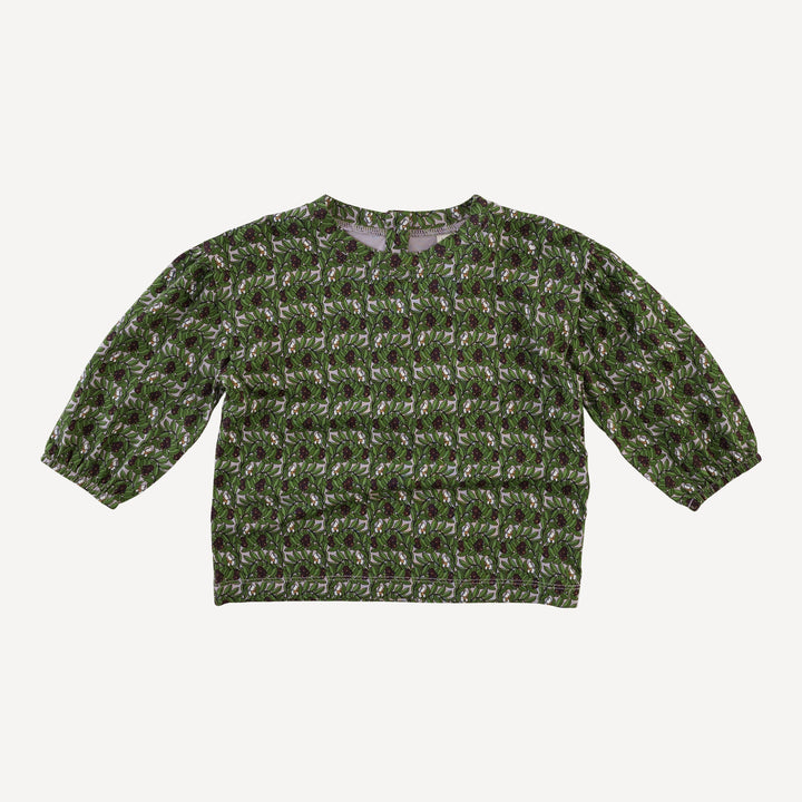 long sleeve balloon tee | huckleberry foliage | bamboo