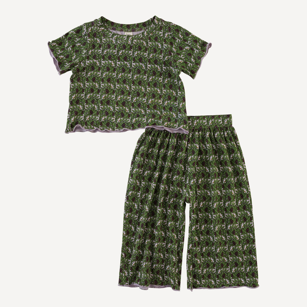 short sleeve jade set | huckleberry foliage | bamboo