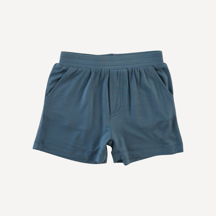 short sleeve boxy topstitch tee + relaxed short set | ferry boat | bamboo