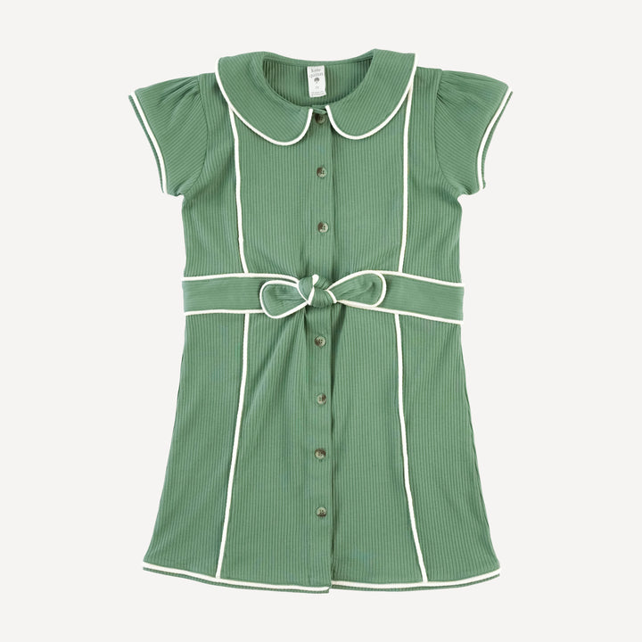 short sleeve violet dress | hedge | organic cotton single rib