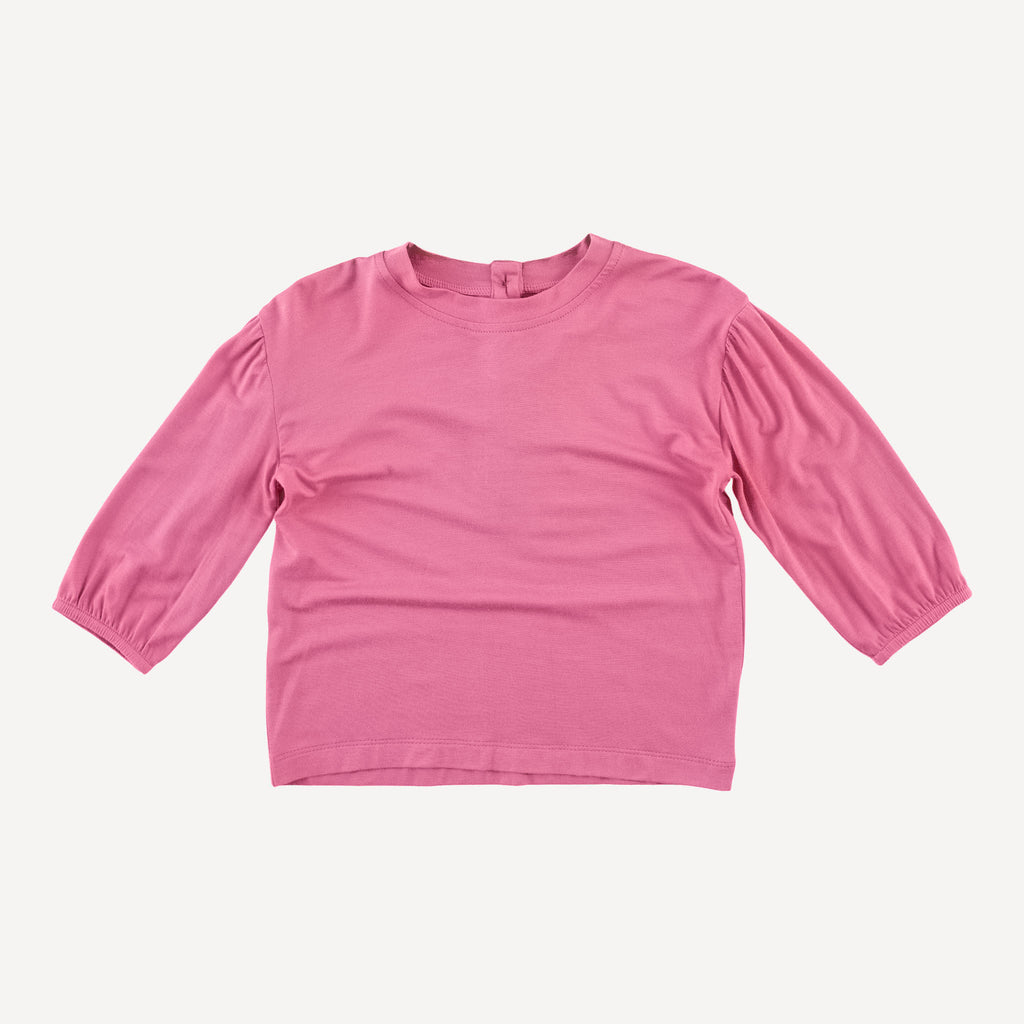 【美品】Pois long blouse tee ピンク long sleeve balloon tee | cherry pink | bamboo – kate quinn