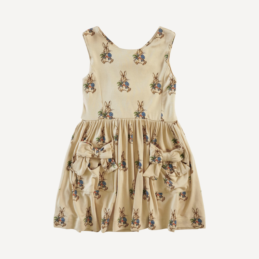 sleeveless back bow dress | peter rabbit | bamboo