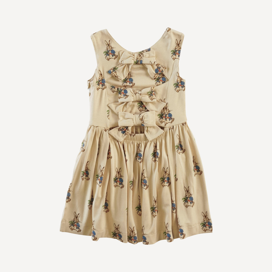 sleeveless back bow dress | peter rabbit | bamboo