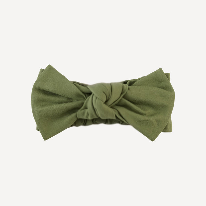 elastic bow headband | dusty jade | bamboo