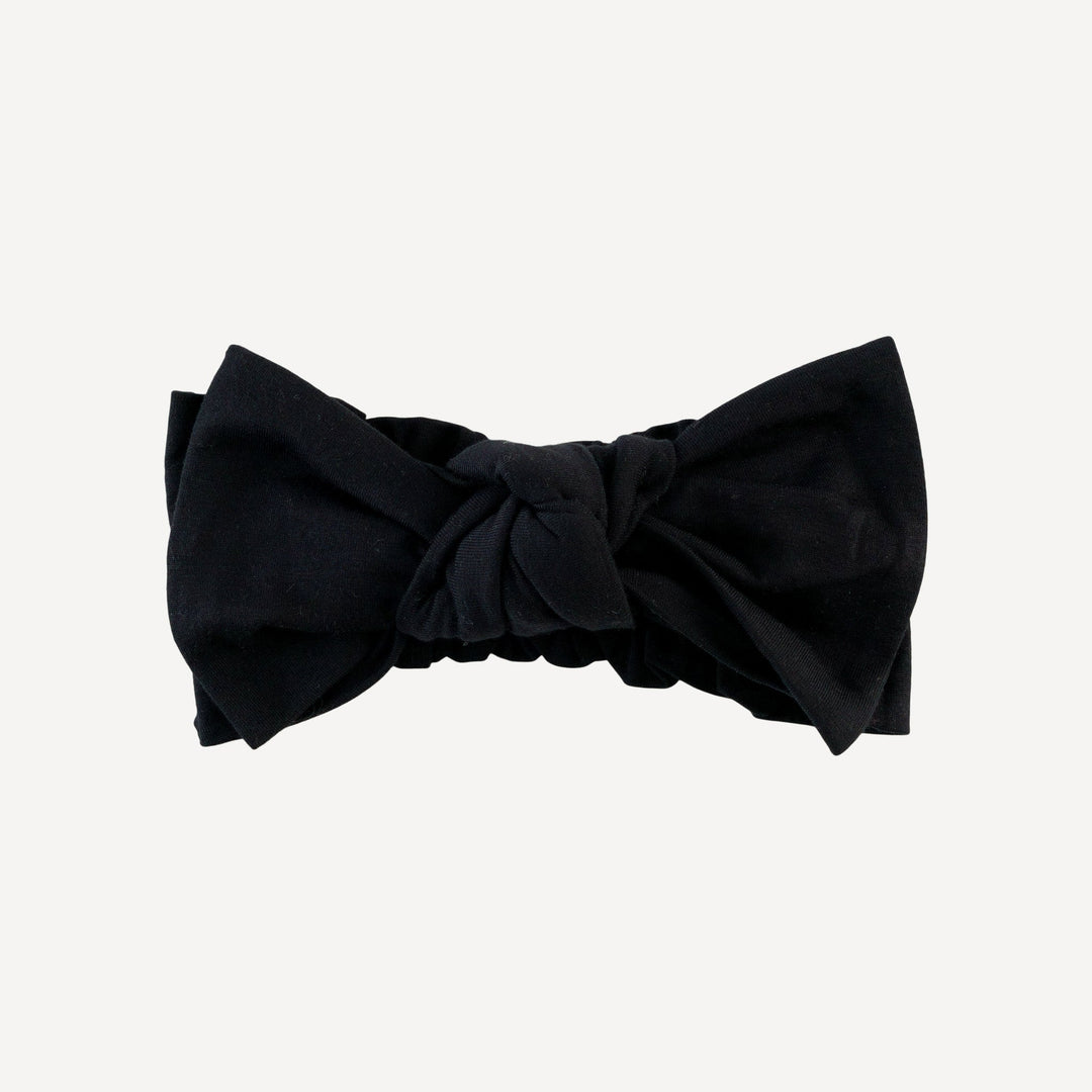 elastic bow headband | black | bamboo