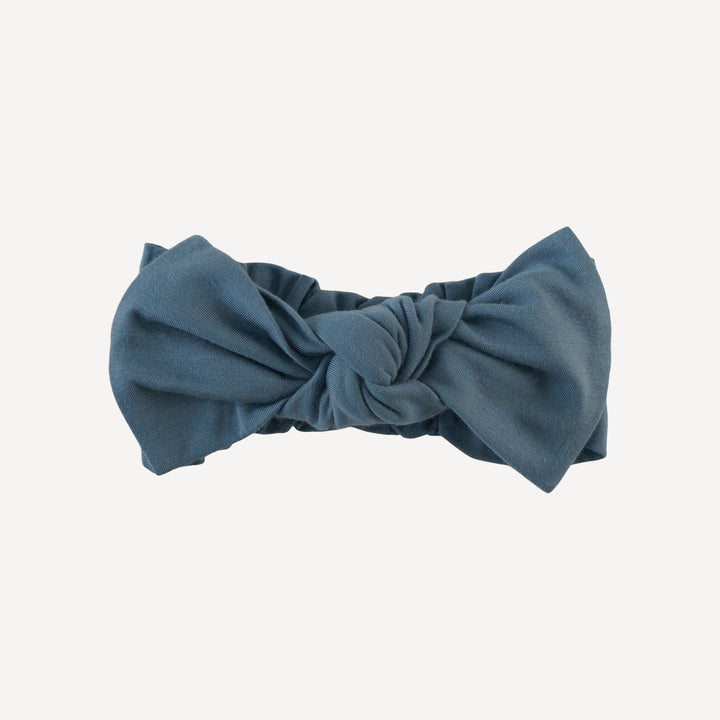 elastic bow headband | blue whale | bamboo
