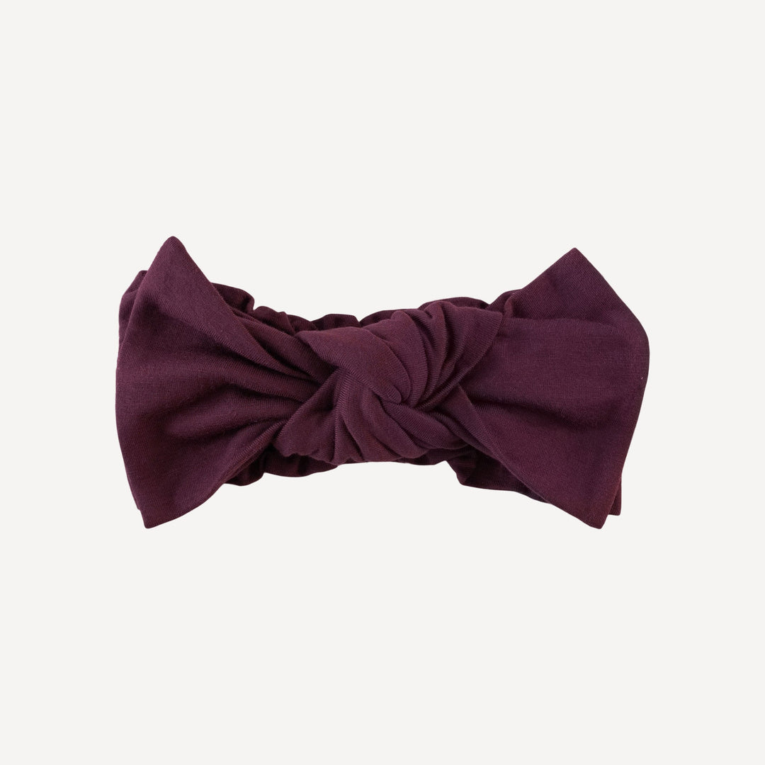 elastic bow headband | huckleberry | bamboo