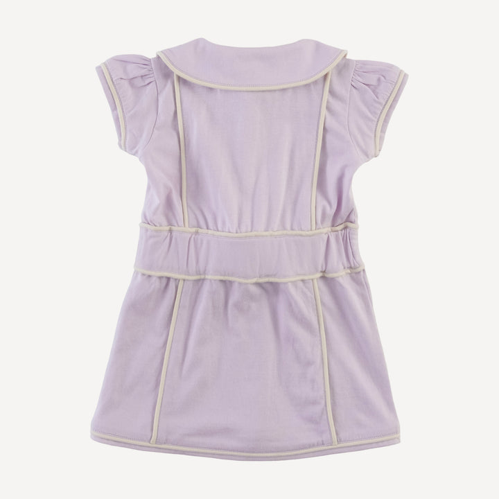 short sleeve violet dress | lilac petal | organic cotton jersey