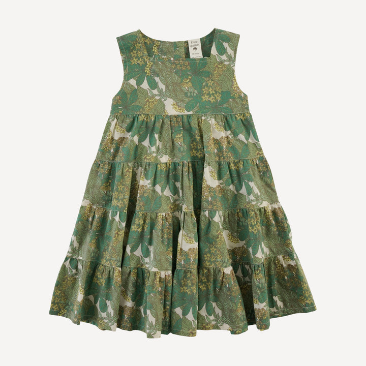 fiesta dress | endive goldilocks floral | organic cotton woven