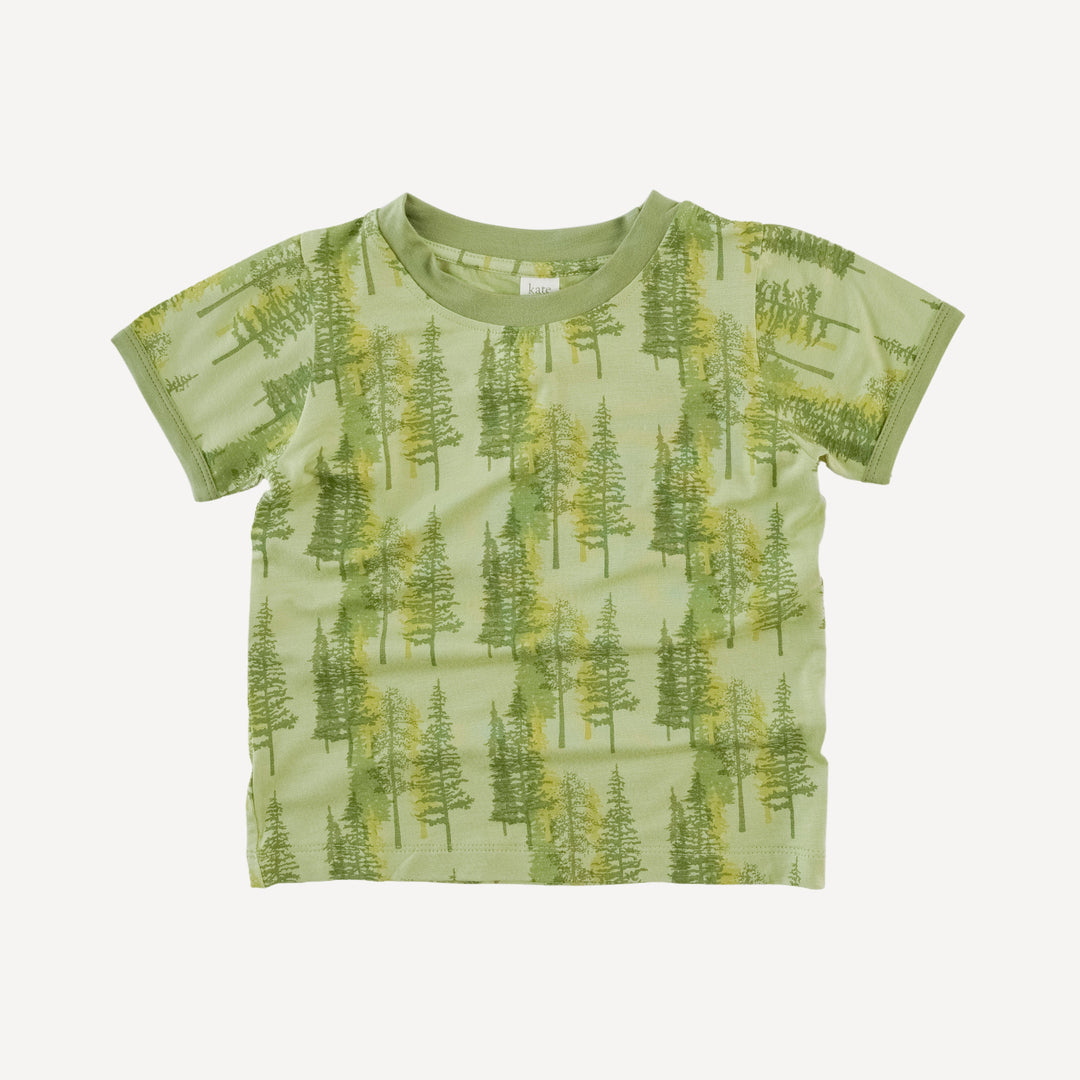 short sleeve ringer tee | northwest forest | bamboo