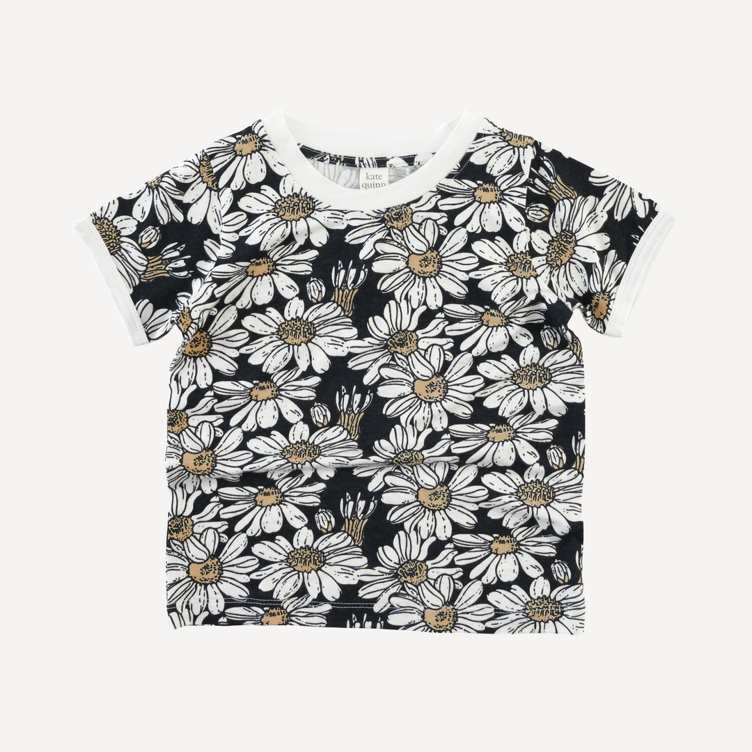 short sleeve ringer tee | northwest daisy | bamboo