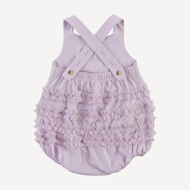 princess tulle ruffle bubble | lilac petal | organic cotton jersey