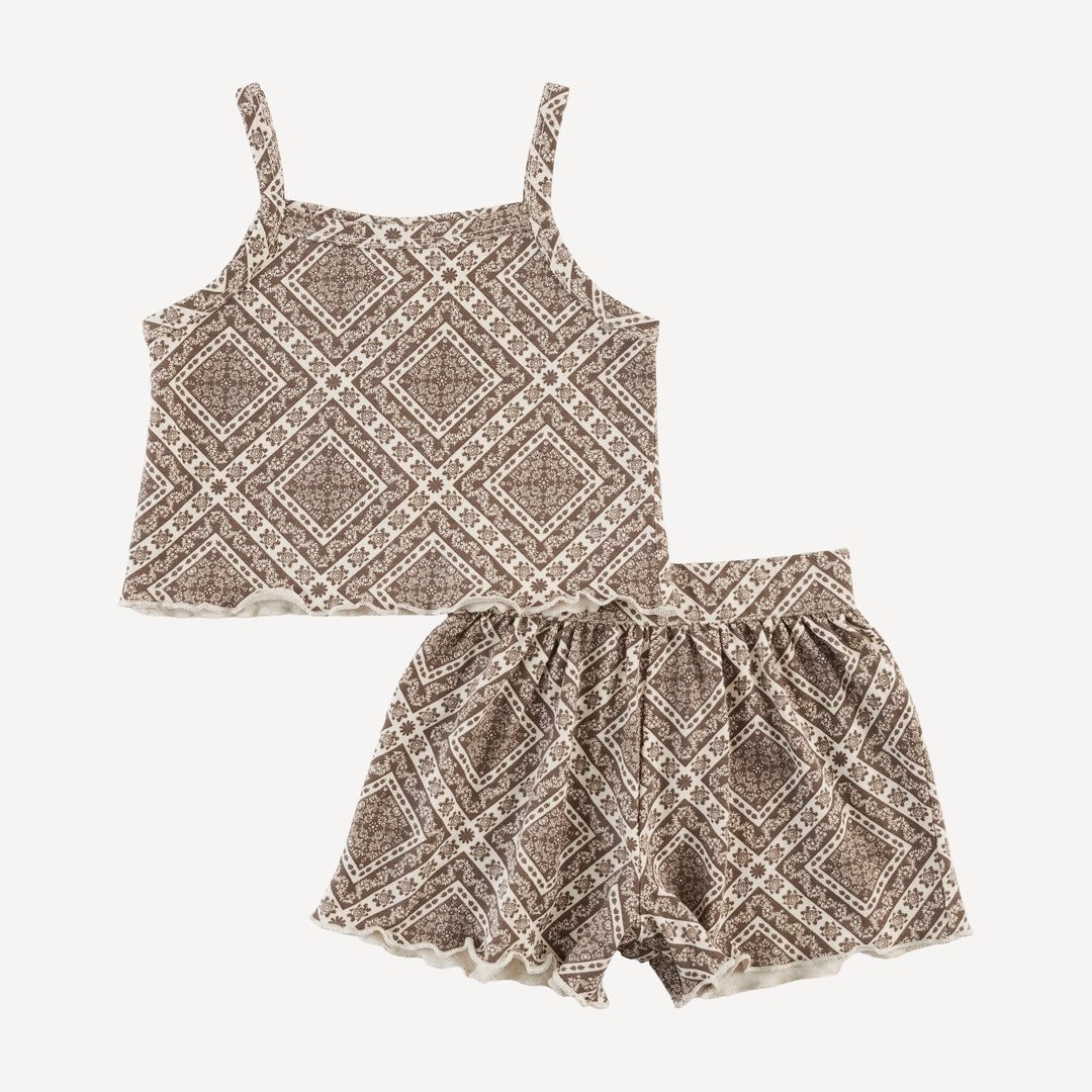 jade short set | stone bandana | organic cotton jersey