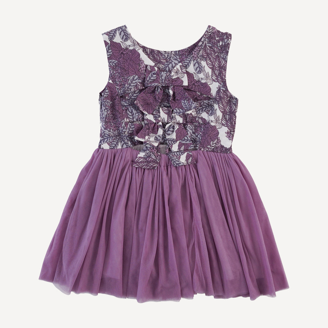 lark dress | grape goldilocks floral | organic cotton woven