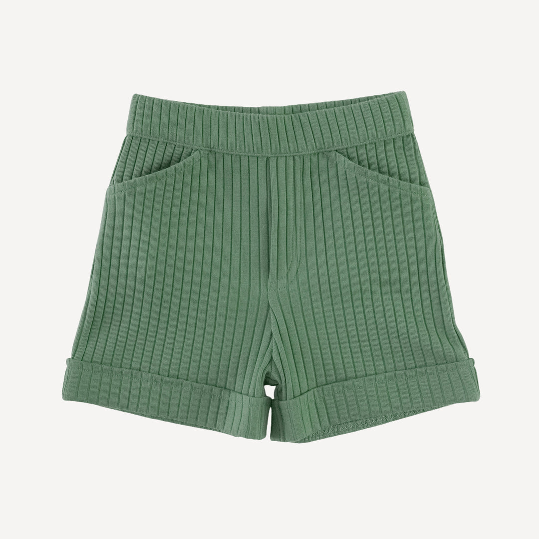 cuffed pocket short | hedge | organic cotton wide rib