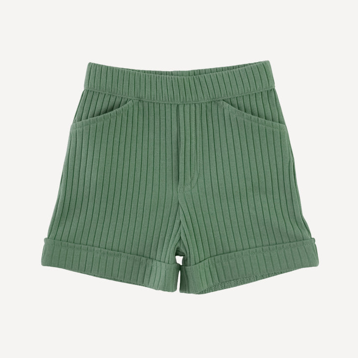 cuffed pocket short | hedge | organic cotton wide rib