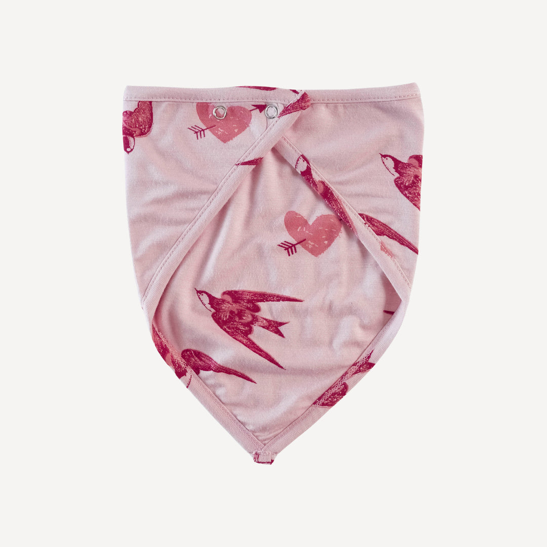 bandana bib | birds & hearts | lenzing modal