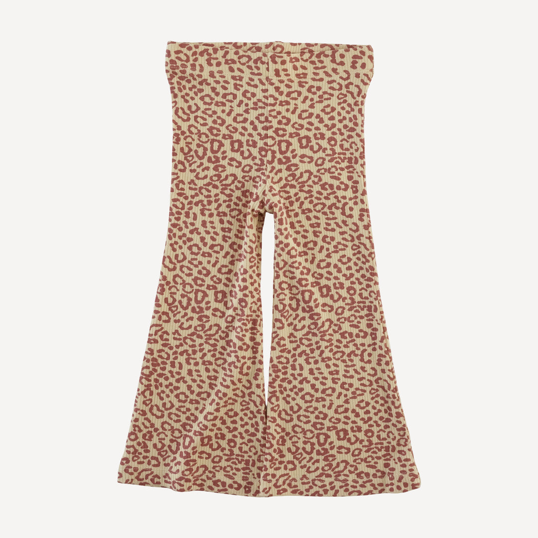 flare leg pant | leopard print | modal skinny rib