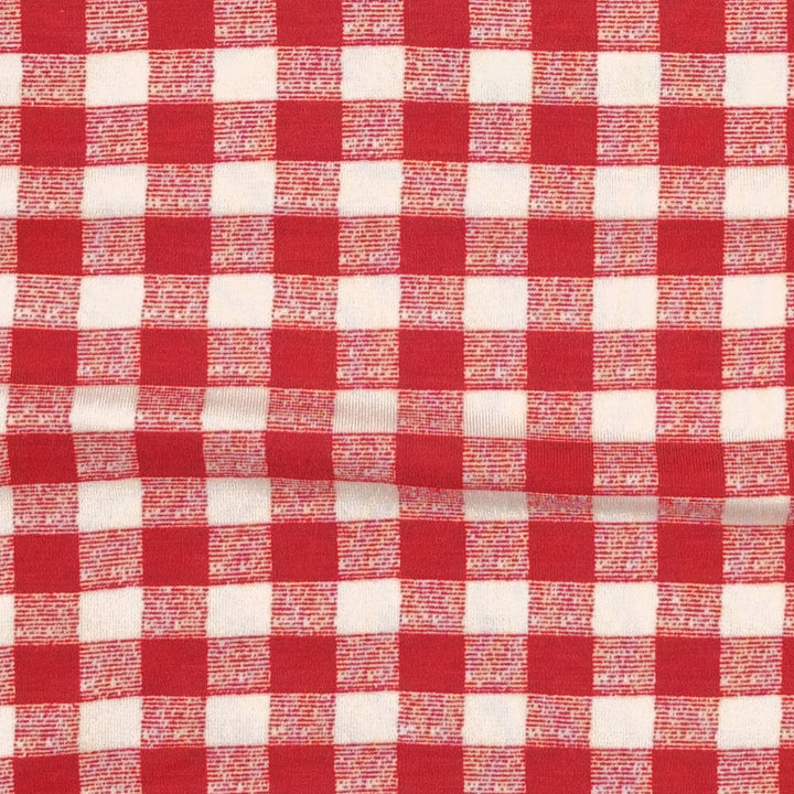 patch pocket overall | red checked tablecloth | bamboo