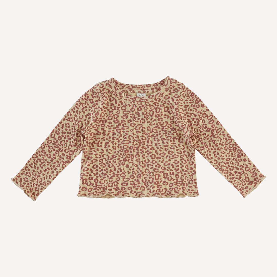 long sleeve jade set | leopard print | modal skinny rib