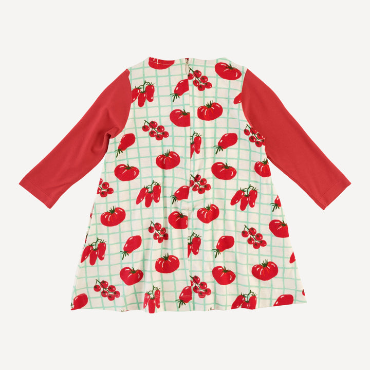 long sleeve kick pleat dress | pomadoro | bamboo