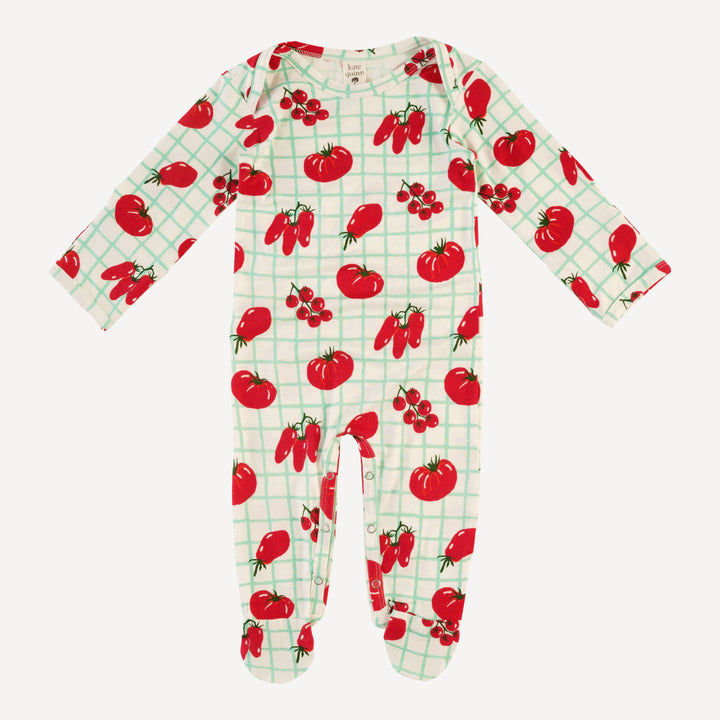 long sleeve lap neck footie | pomadoro | bamboo