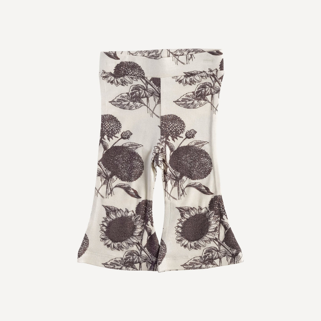 flare leg pant | raisin sunflower | organic cotton interlock
