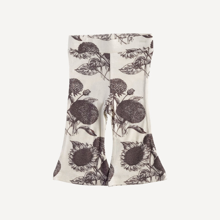 flare leg pant | raisin sunflower | organic cotton interlock