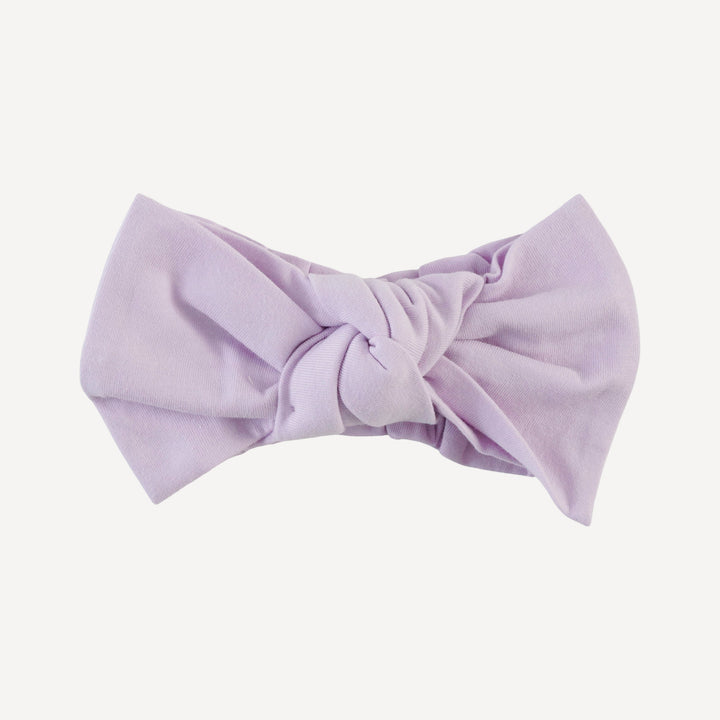 large bow elastic headband | lilac petal | organic cotton jersey