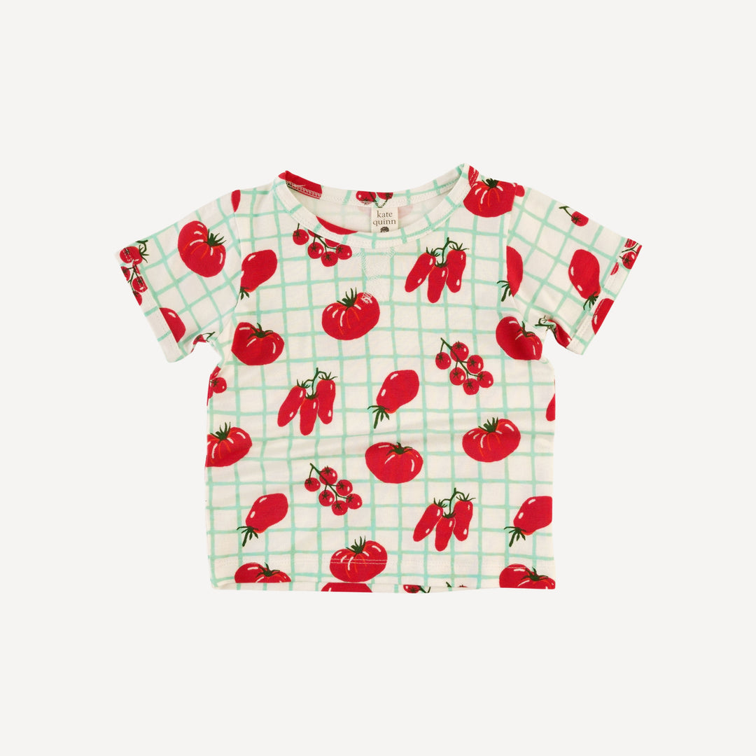 short sleeve topstitch tee + short set | pomadoro | bamboo