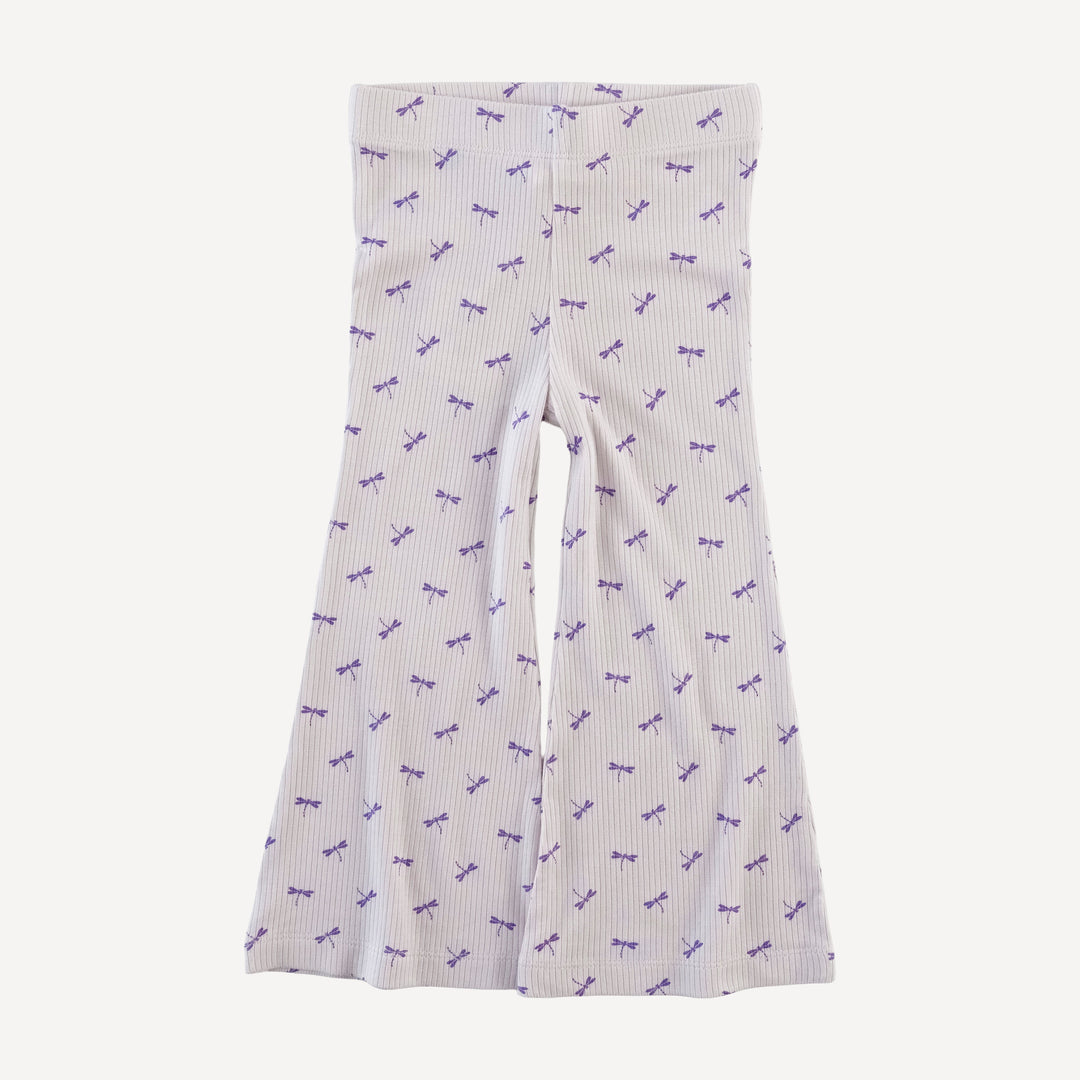 flare leg pant | tiny dragonfly | modal skinny rib