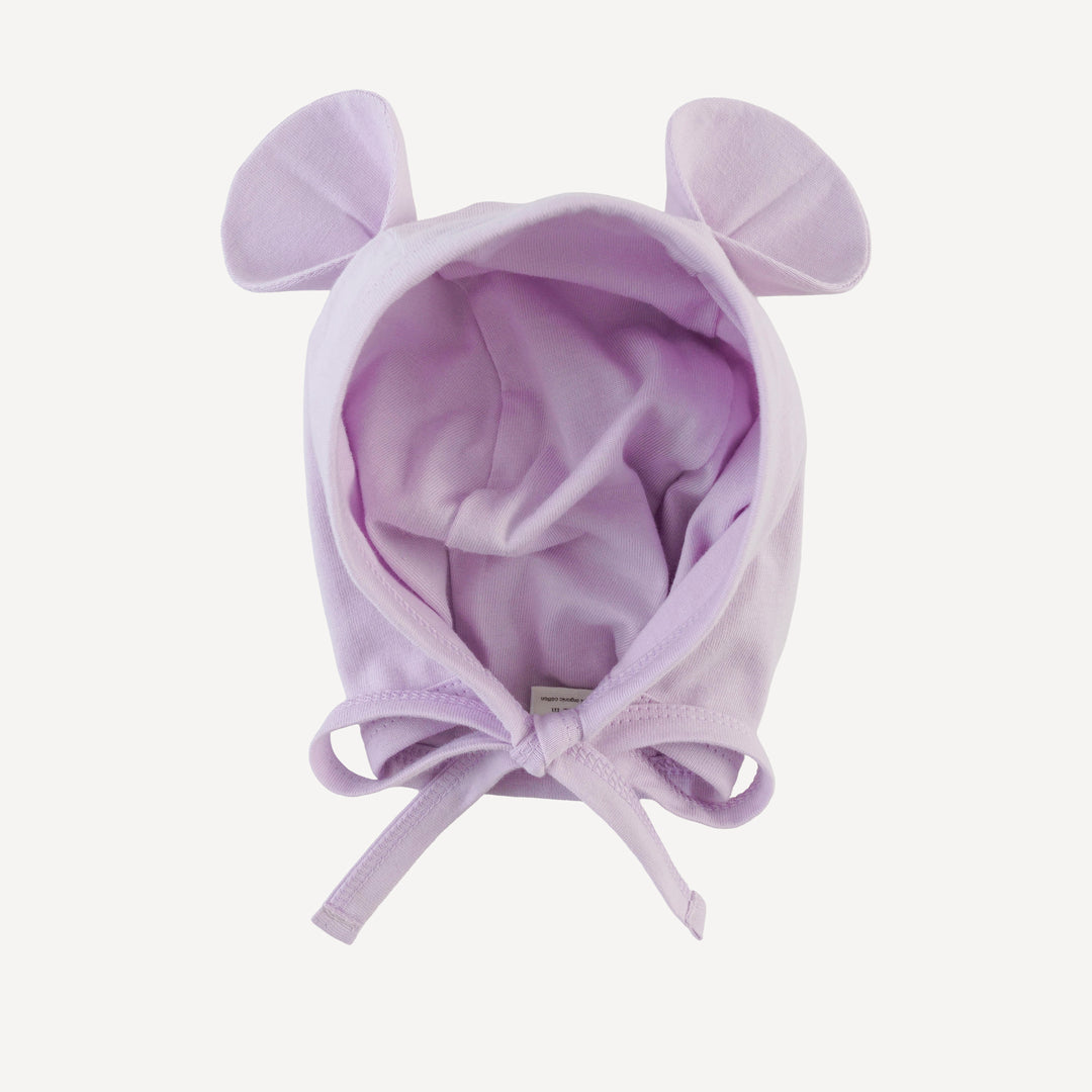 bear hat | lilac petal | organic cotton jersey