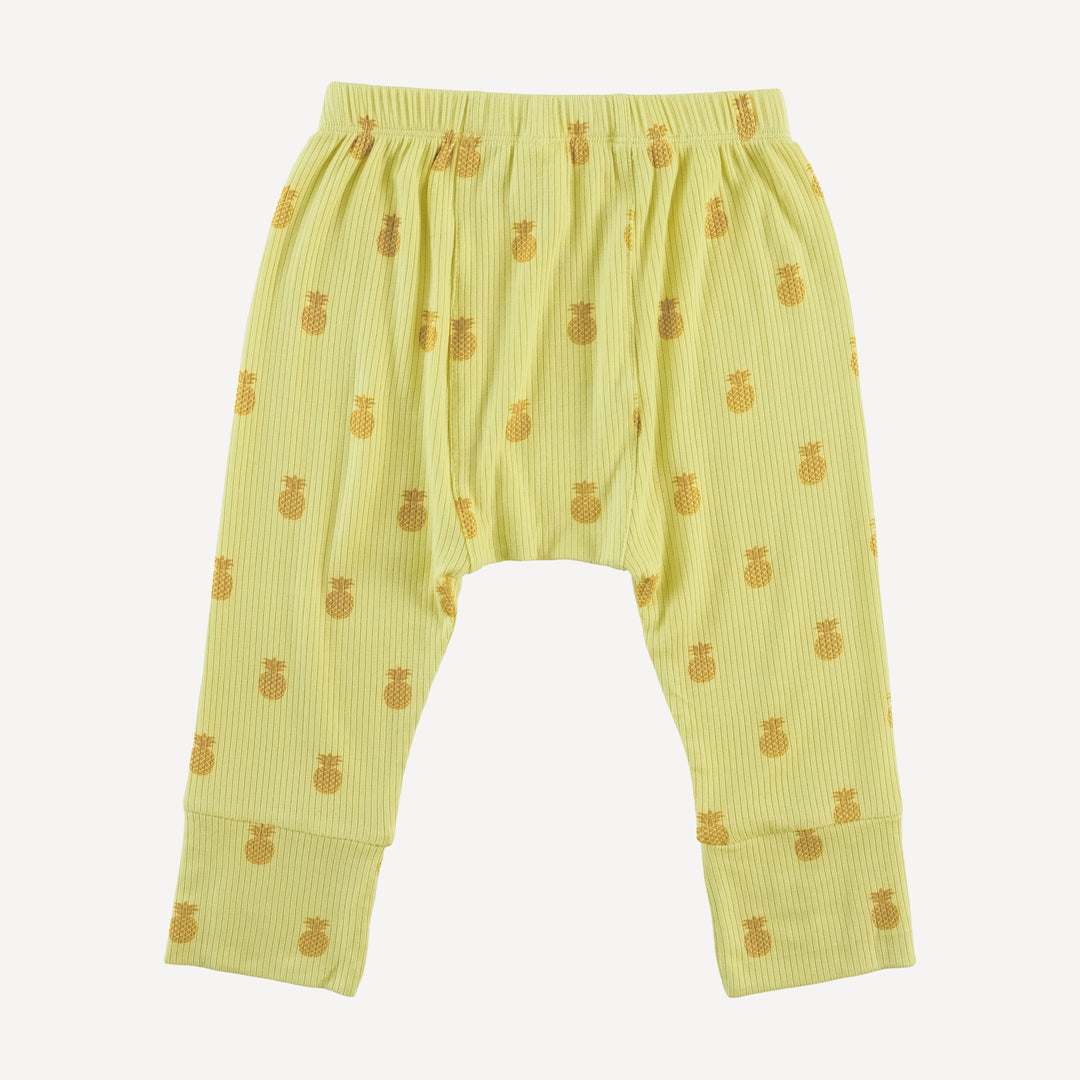 classic panda pant | tiny pineapple | modal skinny rib