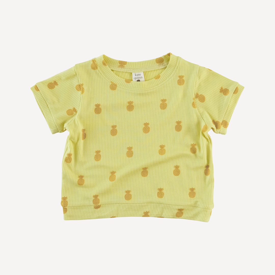 jamie short set | tiny pineapple | modal skinny rib