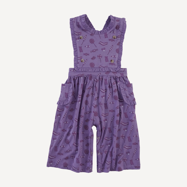 gretel ruffle jumpsuit | purple candy | bamboo