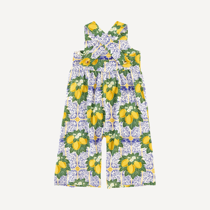 gaucho jumpsuit | lemons | bamboo