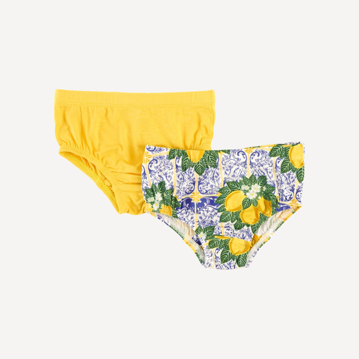 underwear set of 2 | lemons | bamboo