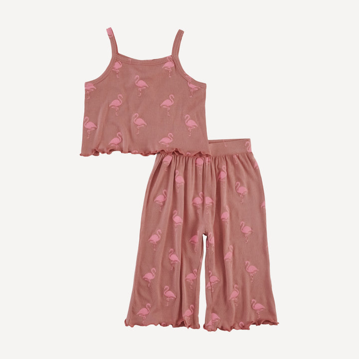 jade set | tiny flamingo | modal skinny rib
