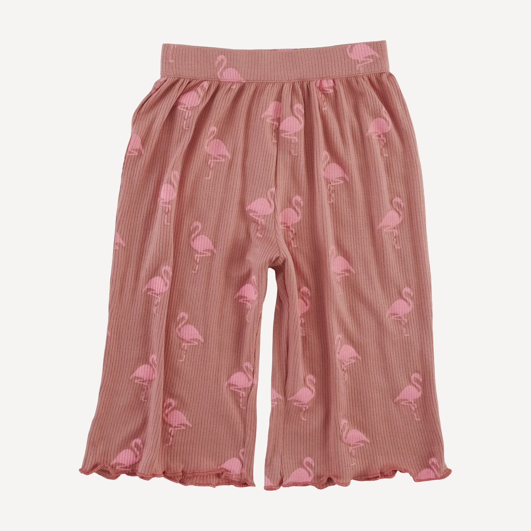 long sleeve jade set | tiny flamingo | modal skinny rib