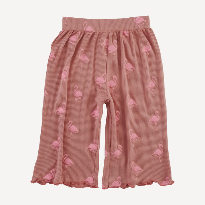 long sleeve jade set | tiny flamingo | modal skinny rib