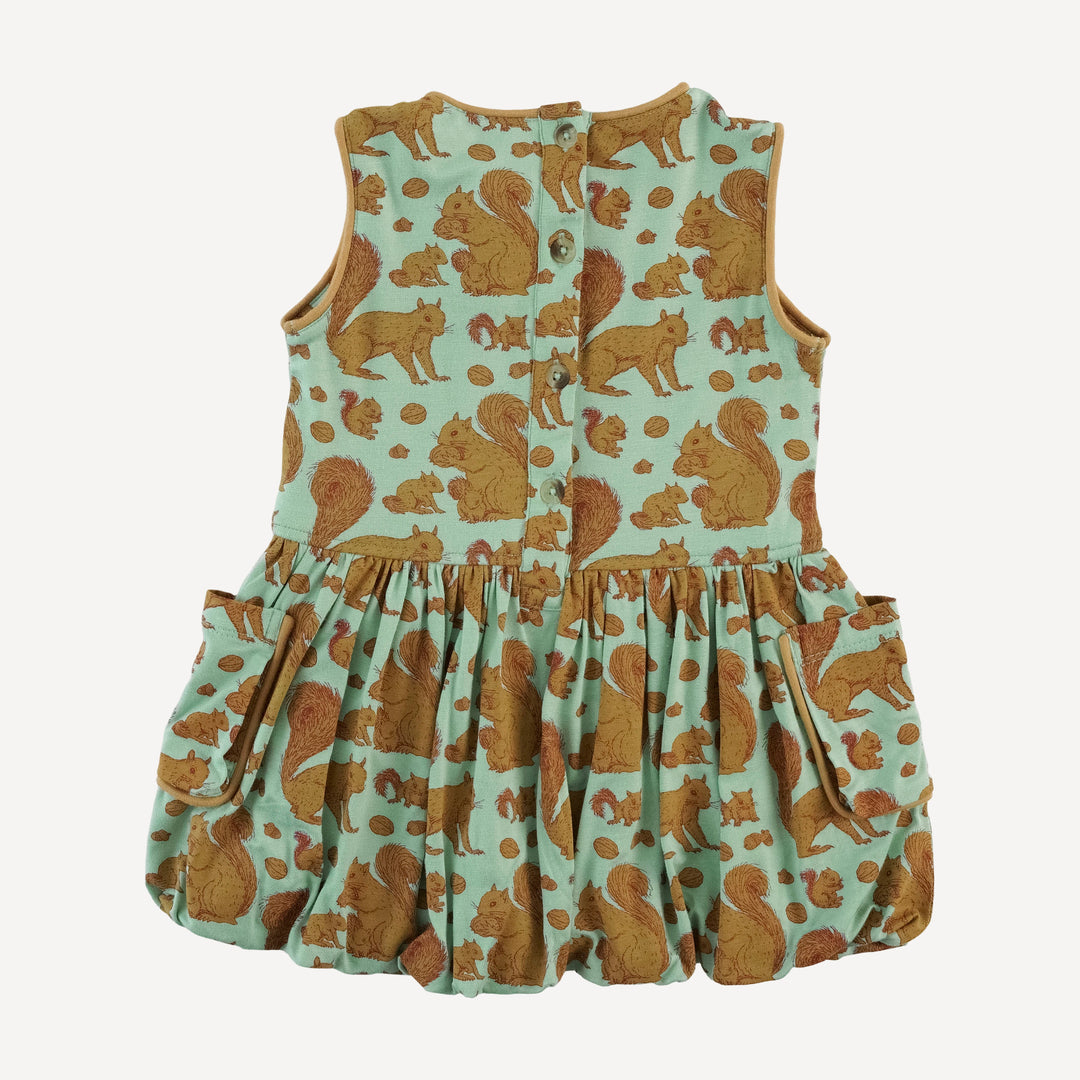 piped cargo pocket dress | toffy squirrel | bamboo