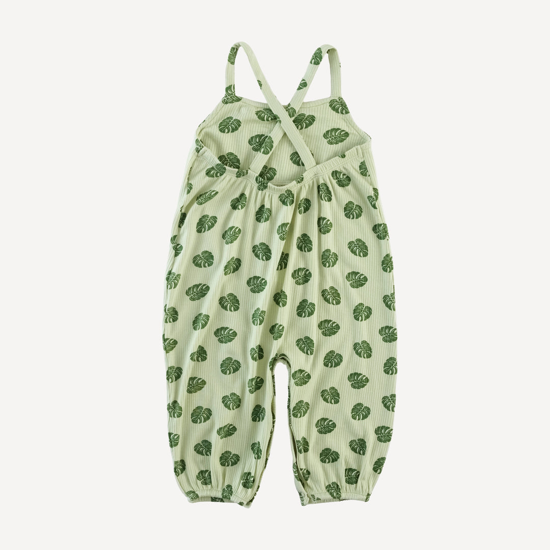 skinny strap jumpsuit | tiny monstera | modal skinny rib