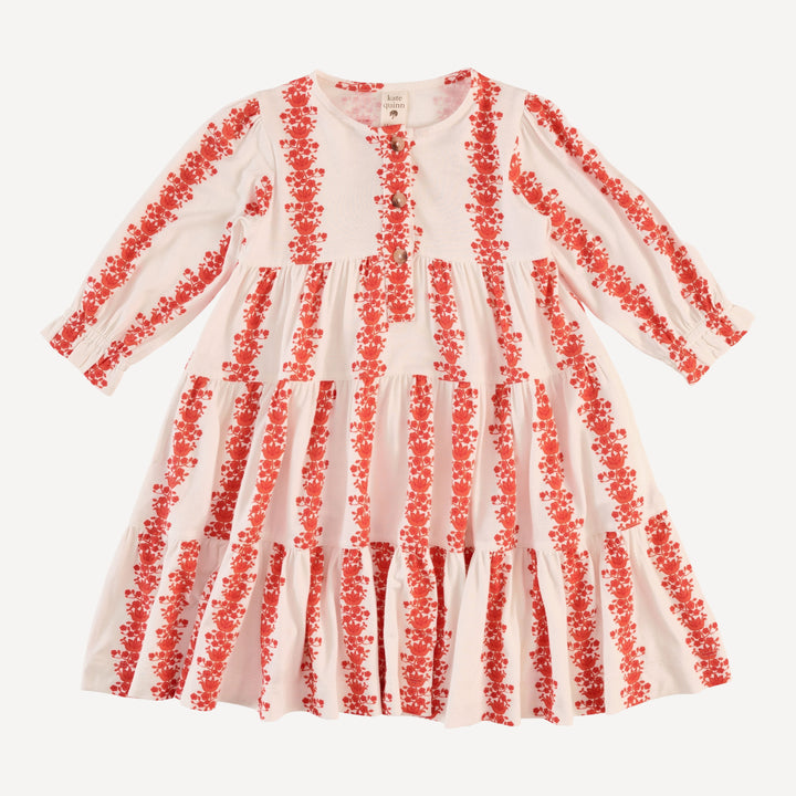 long sleeve prairie dress | bougainvillea | bamboo