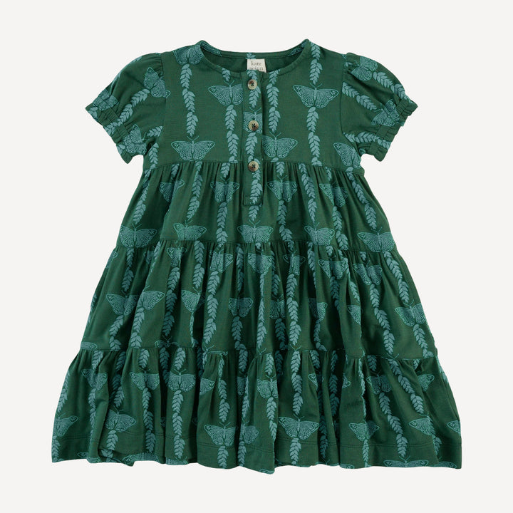 short puff sleeve prairie dress | juniper butterfly vine | bamboo