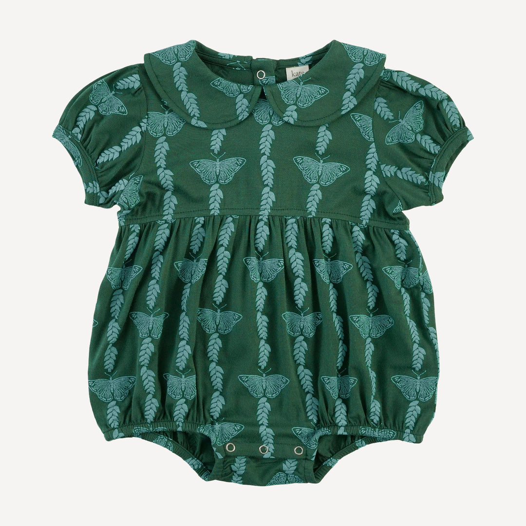 short sleeve peter pan bubble | juniper butterfly vine | bamboo